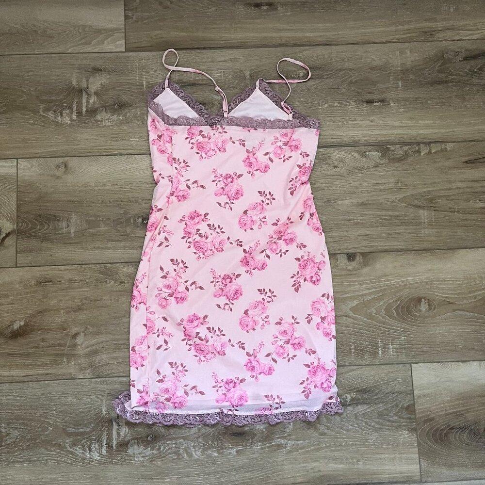 Wild Fable prink floral mini dress, size S